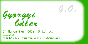 gyorgyi odler business card